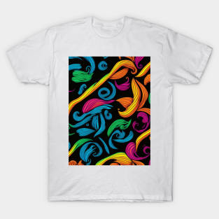 Colourful Fabric Design T-Shirt